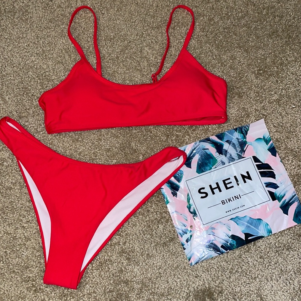 Red SHEIN bikini